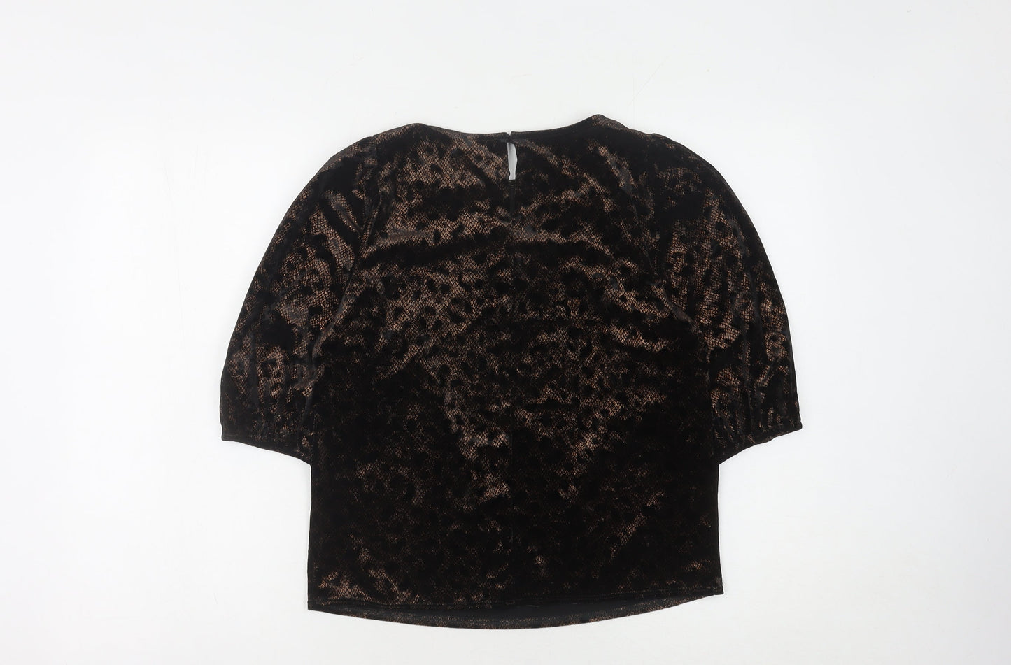 Womens UK Size 8 M&Co Black Jersey Blouse