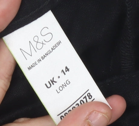 Womens UK Size 14 Marks and Spencer   Black Trousers
