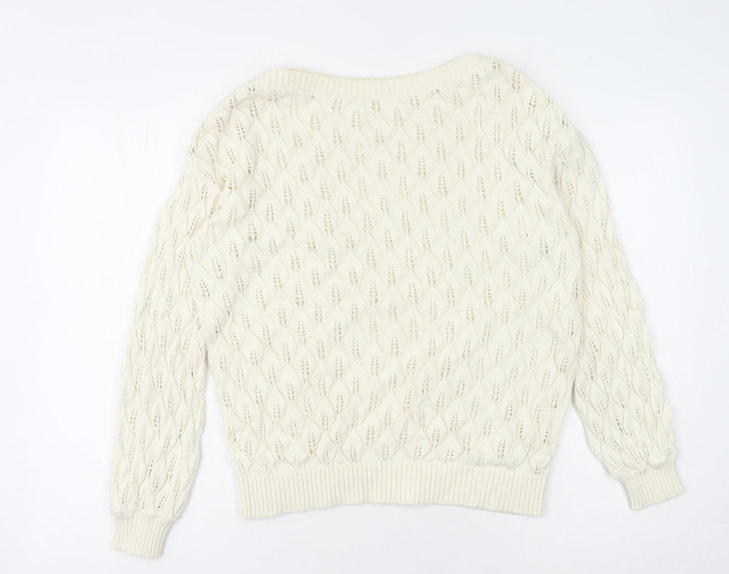 Womens UK Size M YAYA Ivory Pullover Jumper
