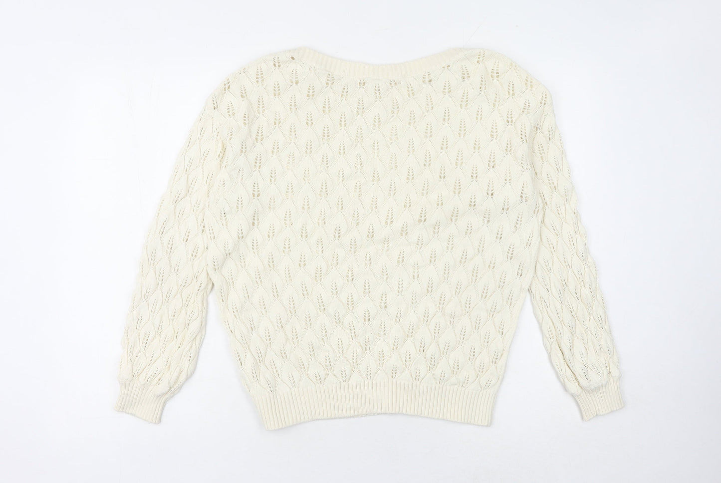 Womens UK Size M YAYA Ivory Pullover Jumper