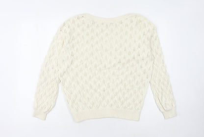 Womens UK Size M YAYA Ivory Pullover Jumper