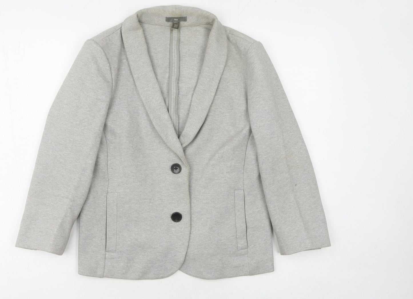Gap Women’s Grey Blazer UK 12 Shawl Collar