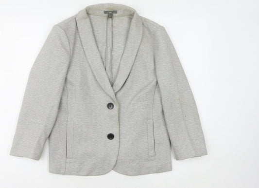 Gap Women’s Grey Blazer UK 12 Shawl Collar