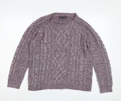 Womens UK Size 14 Marks and Spencer Purple Pullover Jumper