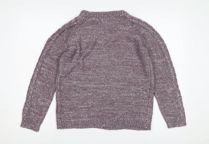 Womens UK Size 14 Marks and Spencer Purple Pullover Jumper