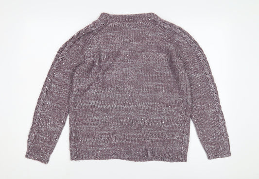 Womens UK Size 14 Marks and Spencer Purple Pullover Jumper