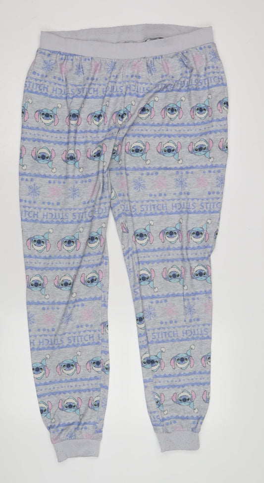 George Disney Women's Grey Stitch Pyjama Pants Size 16