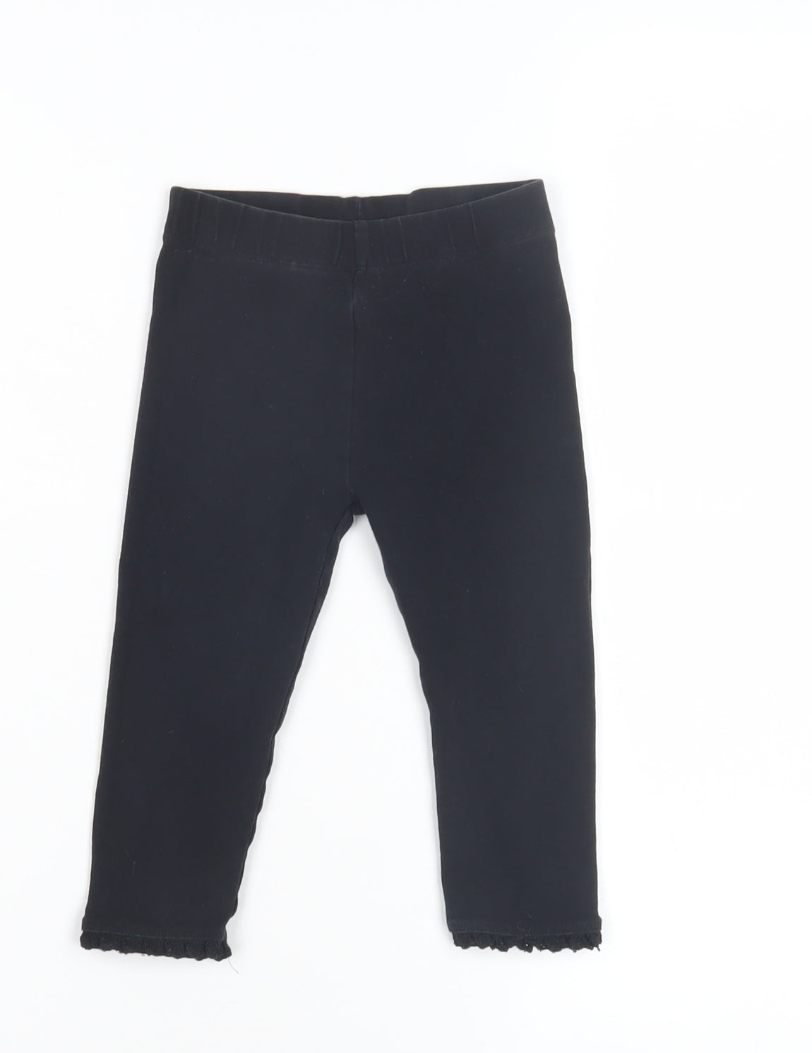 Next Girls Black Ankle Leggings, 9 Months, Elastic Waist