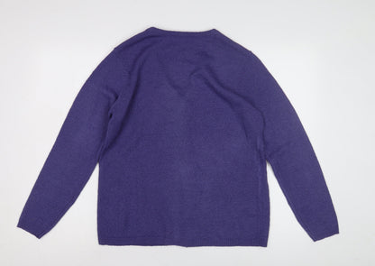 Womens UK Size S BM Purple Cardigan Jumper