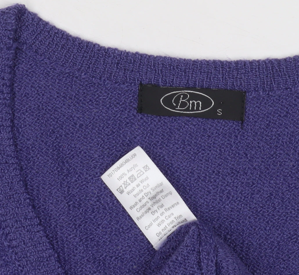 Womens UK Size S BM Purple Cardigan Jumper