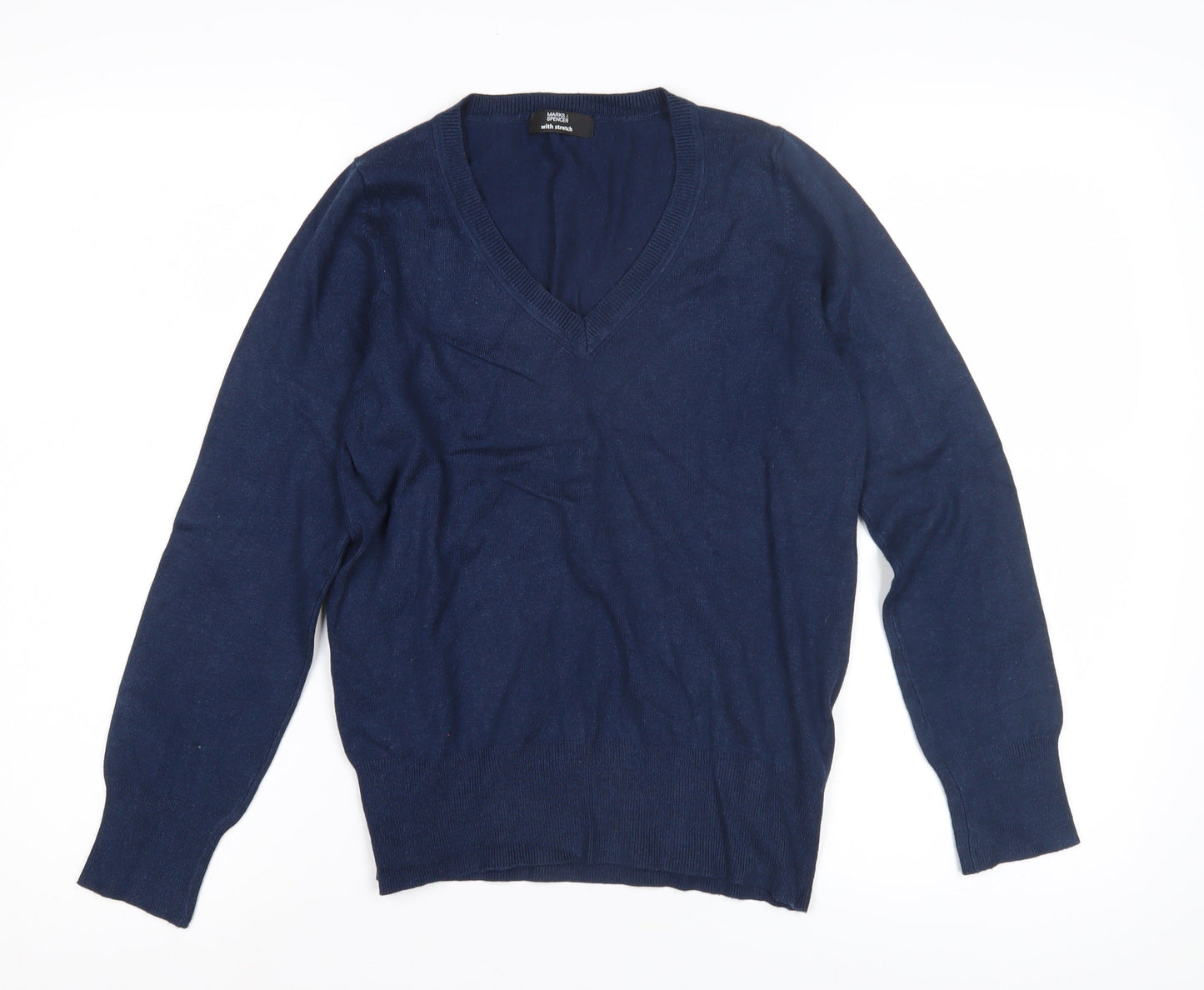 Womens UK Size 12 Marks and Spencer Blue Pullover Jumper