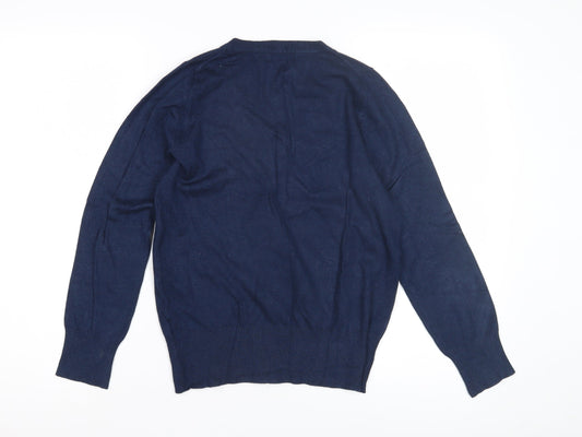 Womens UK Size 12 Marks and Spencer Blue Pullover Jumper
