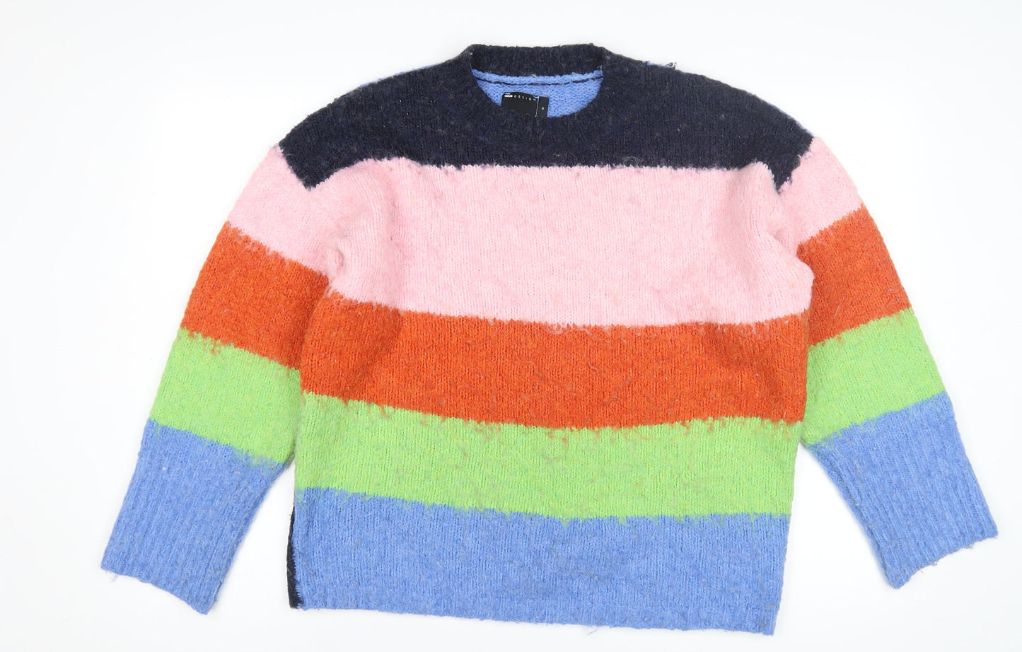 ASOS DESIGN Women's Multicoloured Striped Knit Jumper