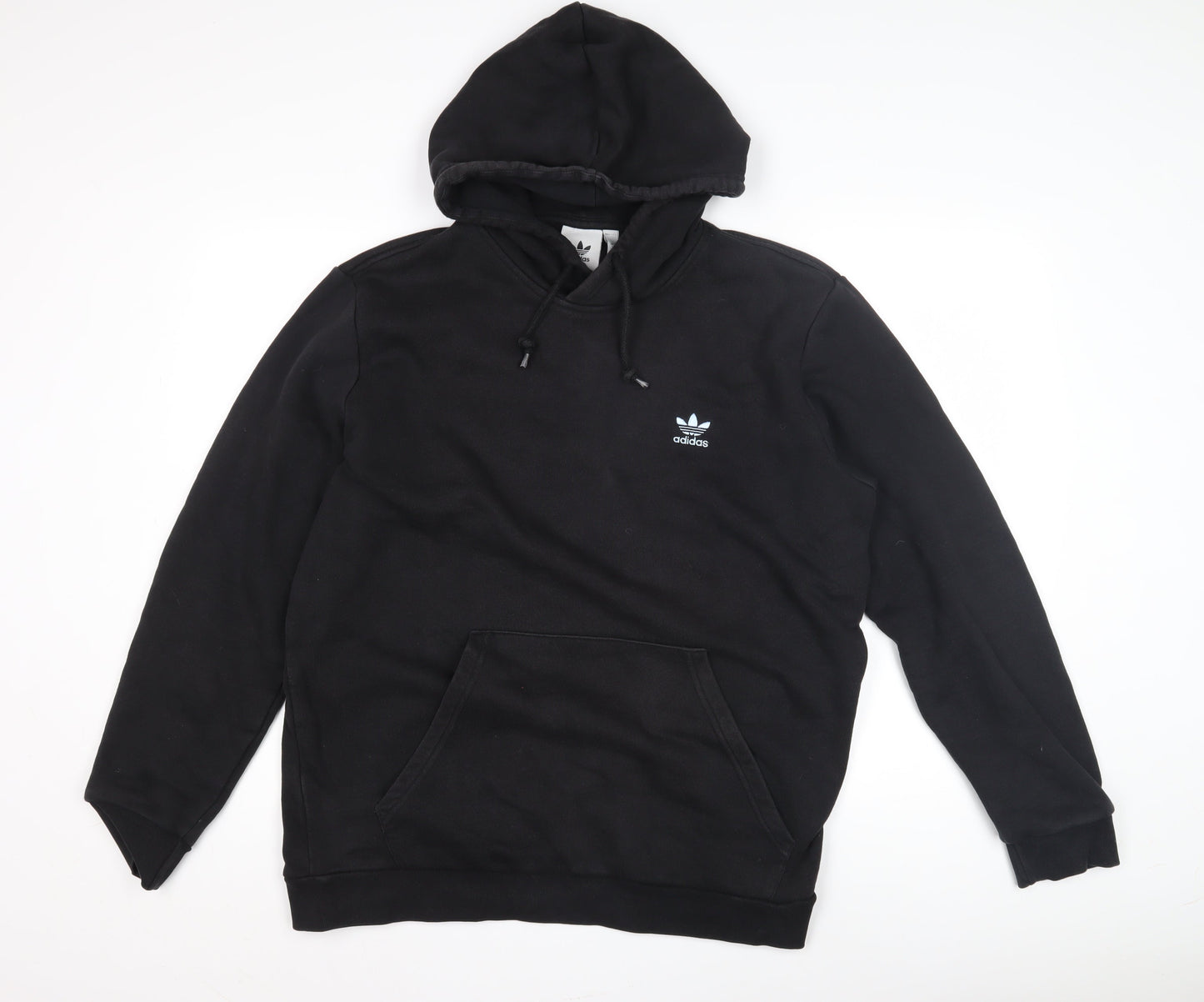 Adidas Men's Black Pullover Hoodie - L, Logo