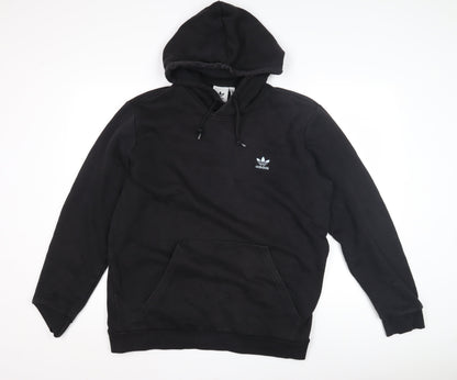 Adidas Men's Black Pullover Hoodie - L, Logo