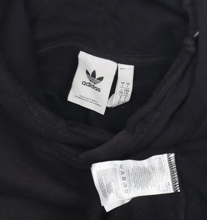 Adidas Men's Black Pullover Hoodie - L, Logo
