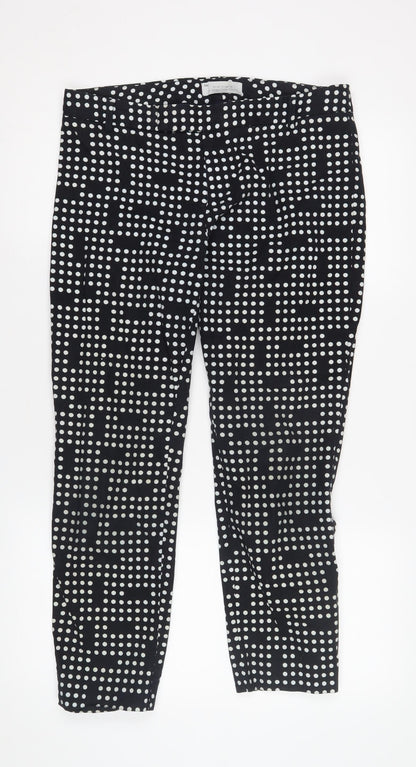 Womens UK Size 12 Gap Slim Fit Cropped Black Trousers