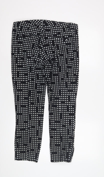 Womens UK Size 12 Gap Slim Fit Cropped Black Trousers