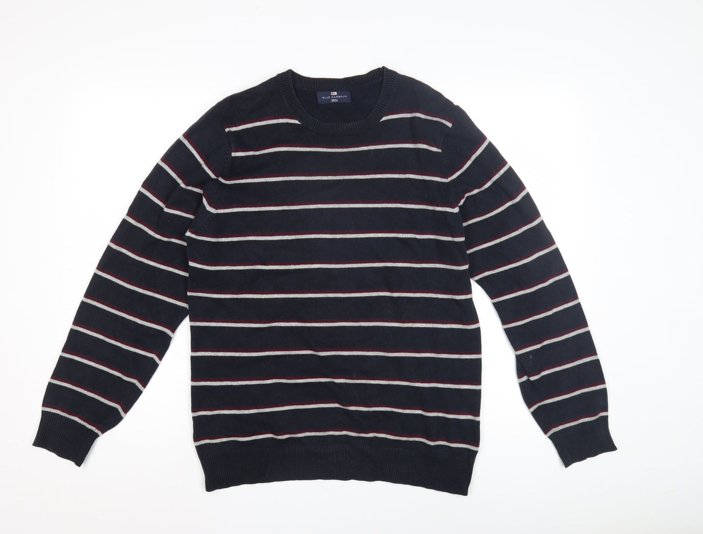 Marks and Spencer Men's Striped Pullover Jumper, Size S