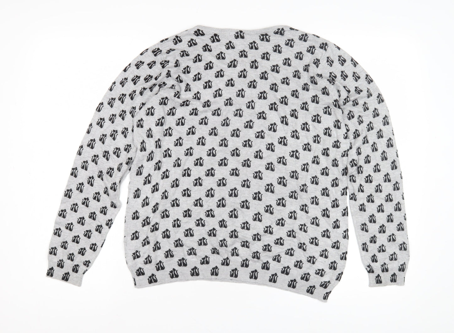 Womens UK Size 14 Marks and Spencer Grey Pullover Jumper