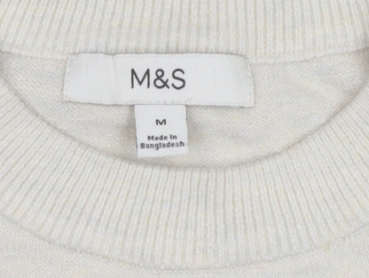Womens UK Size M Marks and Spencer Ivory Pullover Jumper