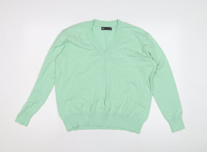 Womens UK Size M Marks and Spencer Green Pullover Jumper