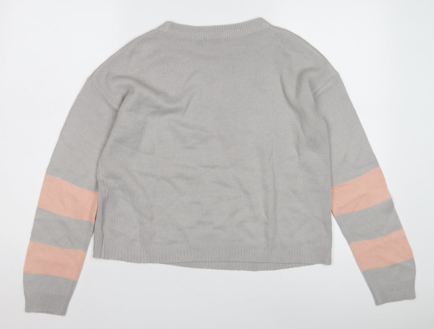 Womens UK Size XS Brave Soul Grey Pullover Jumper