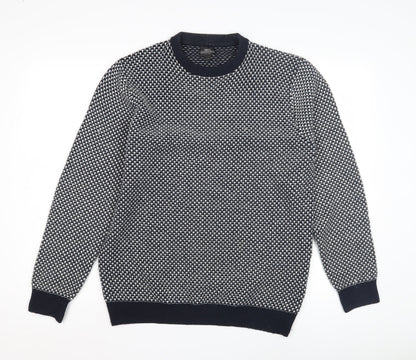 Next Men's Blue Waffle-Knit Pullover Jumper M