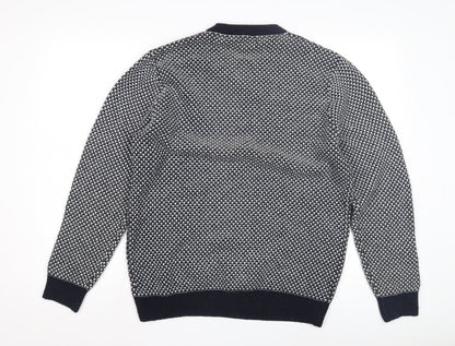 Next Men's Blue Waffle-Knit Pullover Jumper M