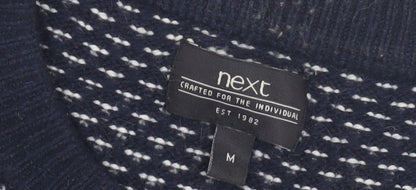 Next Men's Blue Waffle-Knit Pullover Jumper M