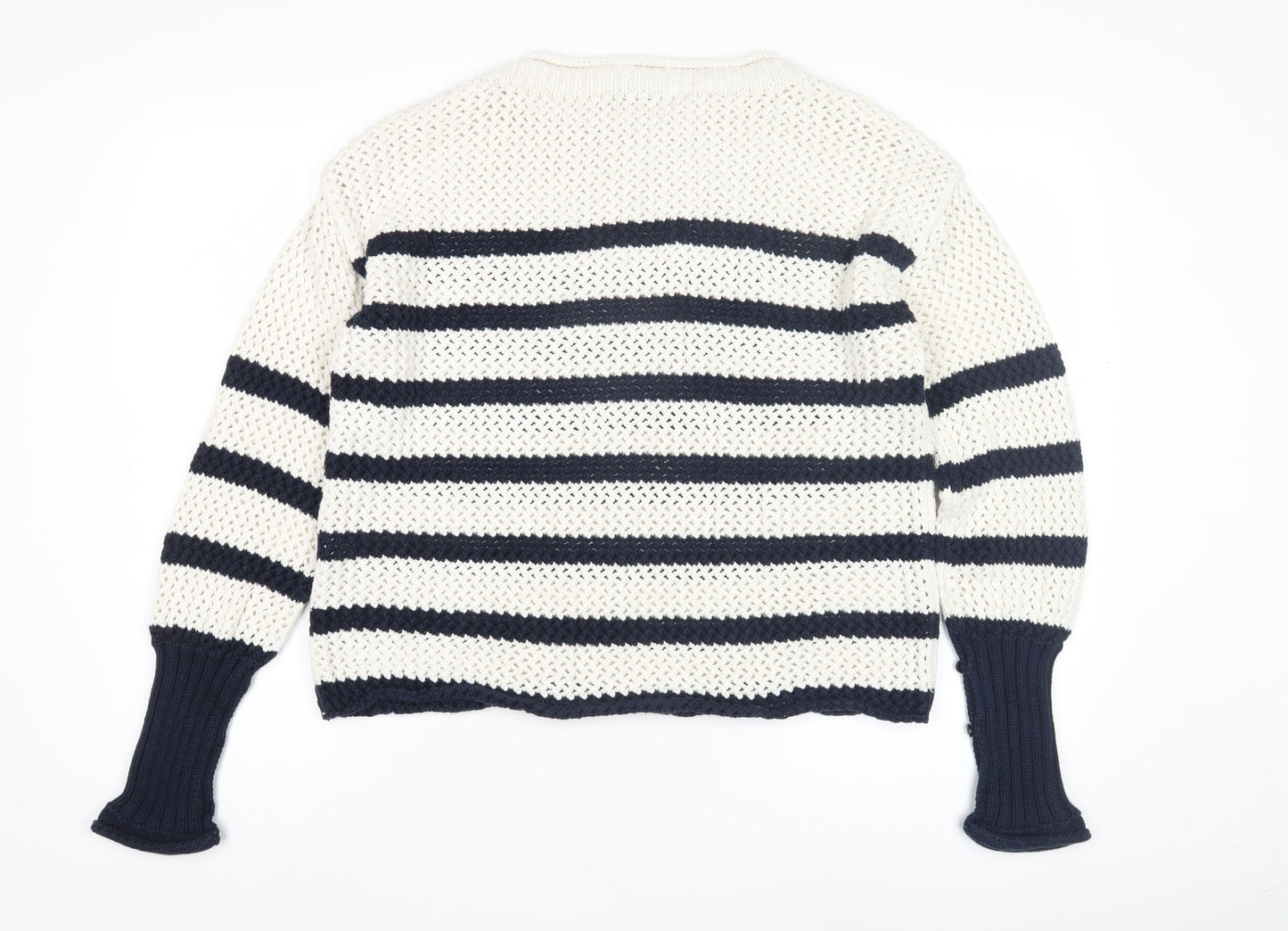 Womens UK Size XS Zara White Pullover Jumper
