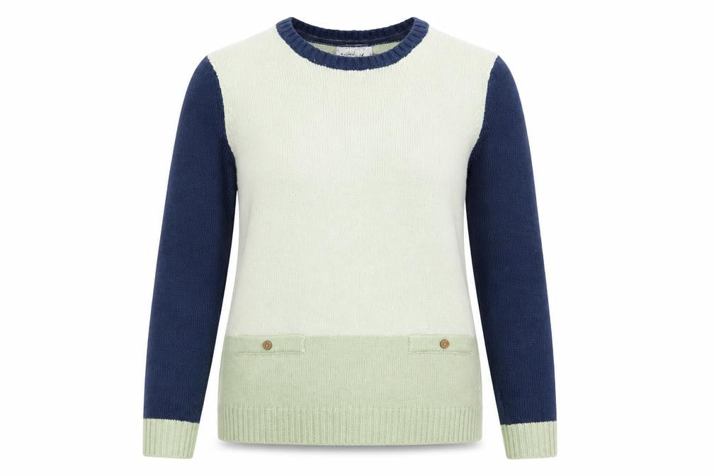 Womens UK Size 14 Mantaray Green Pullover Jumper