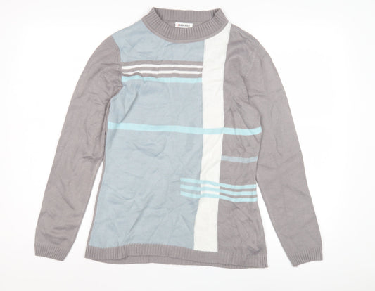 Damart Women's Grey Mock Neck Pullover Jumper S