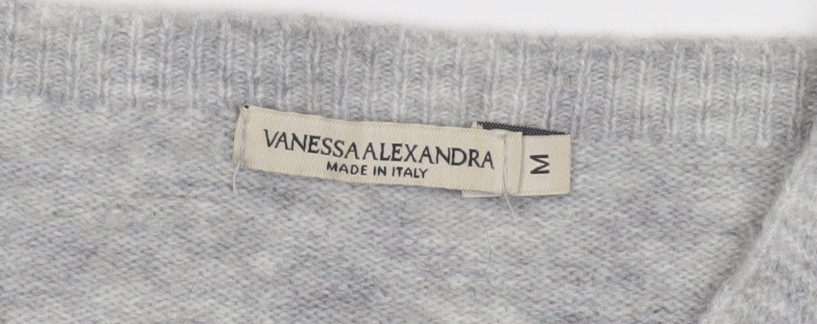 Womens UK Size M Vanessa Alexandra Grey Pullover Jumper