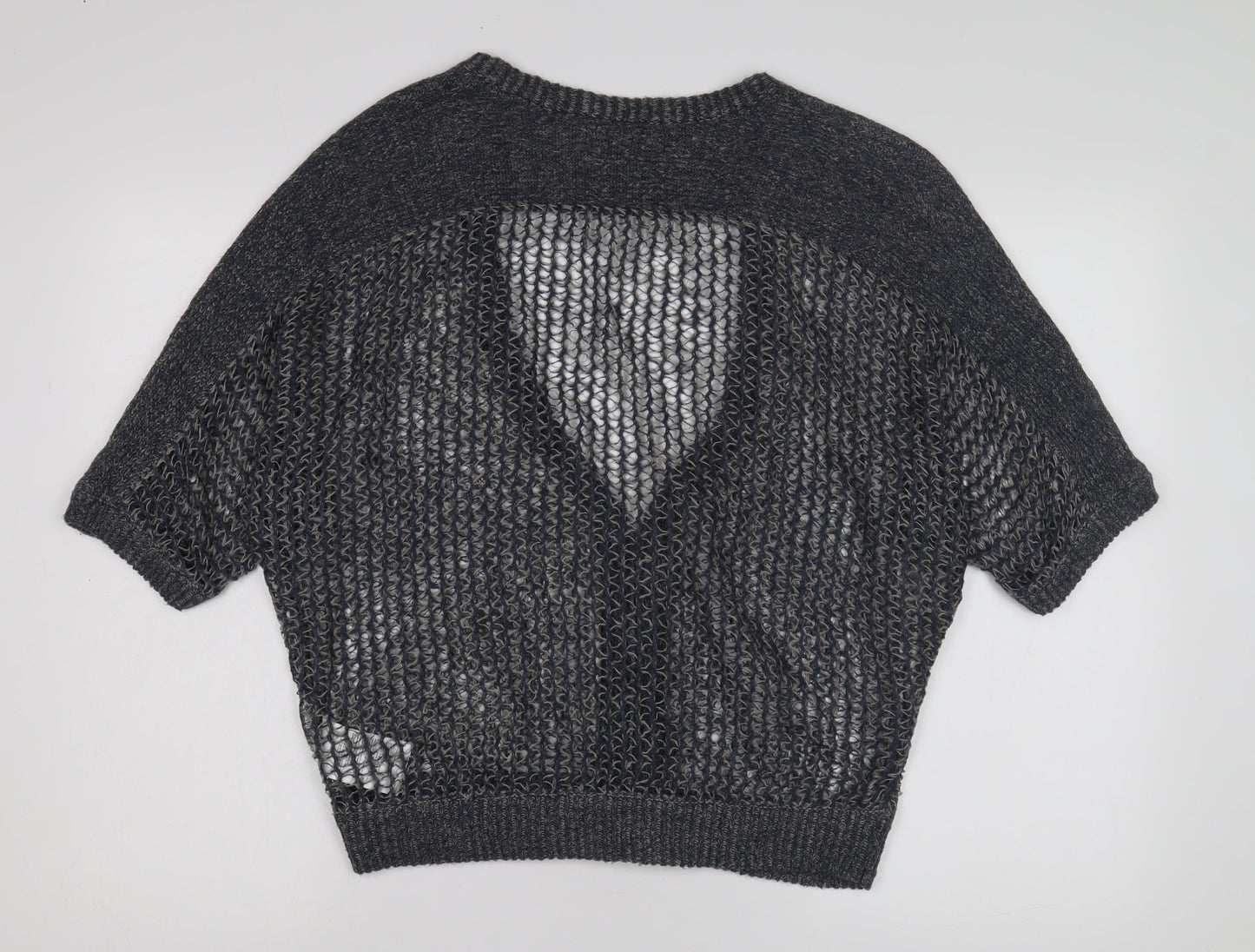 Gap Women's Grey Open-Knit Cardigan Size S