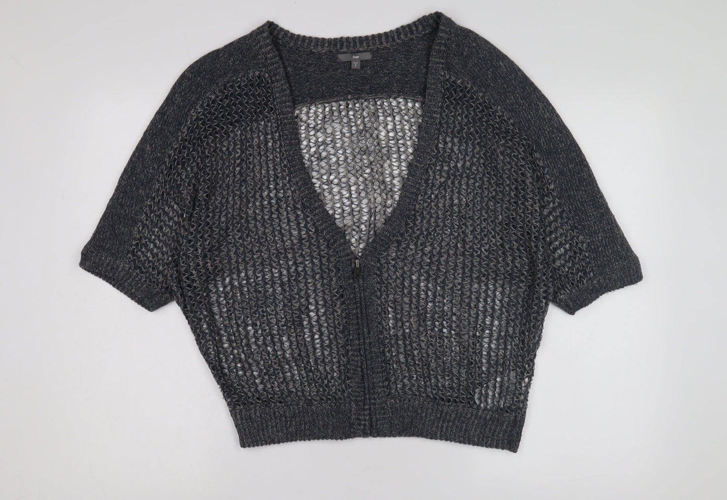 Gap Women's Grey Open-Knit Cardigan Size S