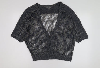 Gap Women's Grey Open-Knit Cardigan Size S