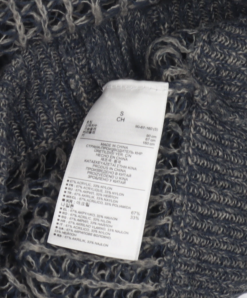 Gap Women's Grey Open-Knit Cardigan Size S