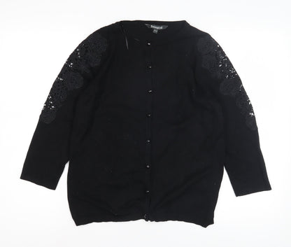 Womens UK Size 12 Bonmarché Black Cardigan Jumper