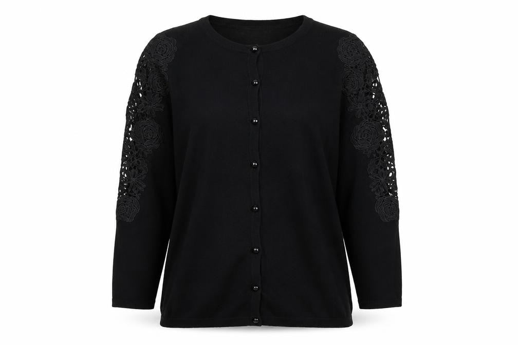 Womens UK Size 12 Bonmarché Black Cardigan Jumper