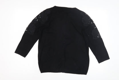 Womens UK Size 12 Bonmarché Black Cardigan Jumper