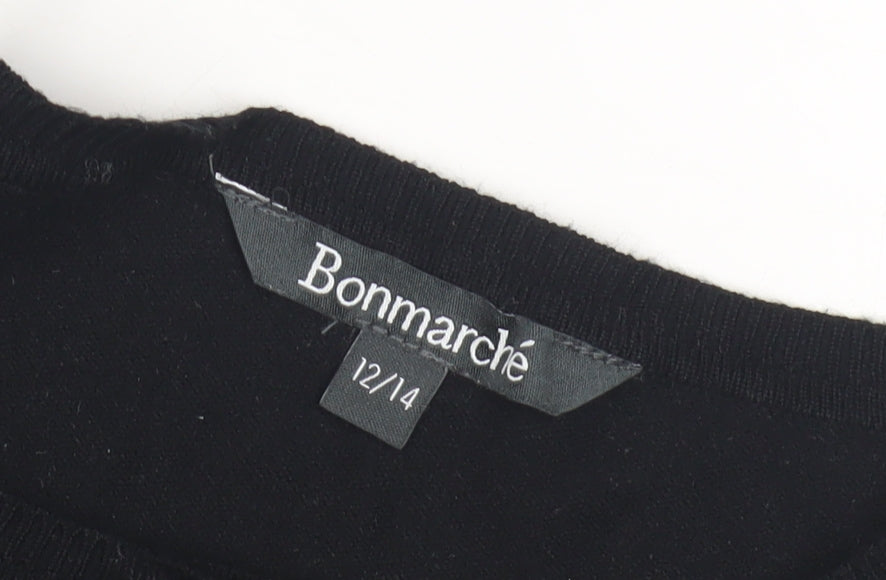 Womens UK Size 12 Bonmarché Black Cardigan Jumper