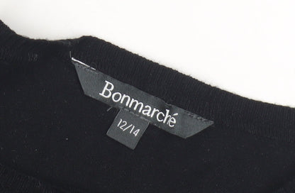 Womens UK Size 12 Bonmarché Black Cardigan Jumper