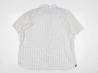 St George by Duffer Men's White Check Shirt 2XL