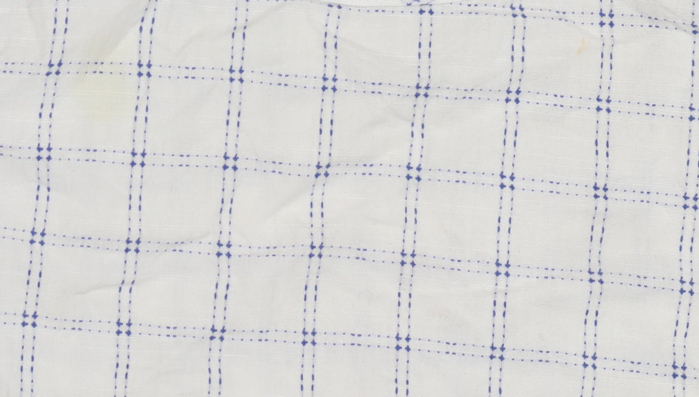 St George by Duffer Men's White Check Shirt 2XL