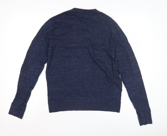 Gap Men's Blue Cotton Pullover Jumper Size S