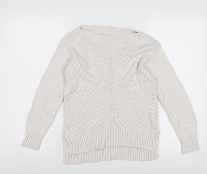 Womens UK Size 8 Fat Face Ivory Pullover Jumper