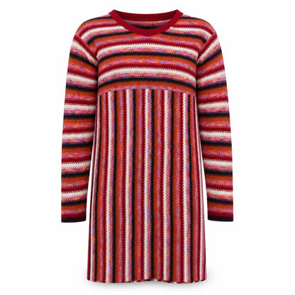 Next Women's Multicoloured Striped Knit Dress, Size S, Long Sleeve