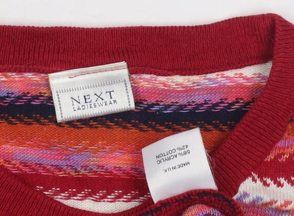 Next Women's Multicoloured Striped Knit Dress, Size S, Long Sleeve