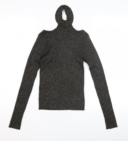 Womens UK Size S Divided Black Pullover Jumper